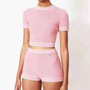 Fashion Casual Summer Knitwear Knitted Suit