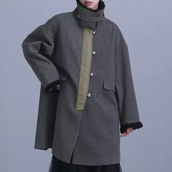 Stylish Trend Fashion Women's Cute Casual Grey Coat for Winter - Image 3
