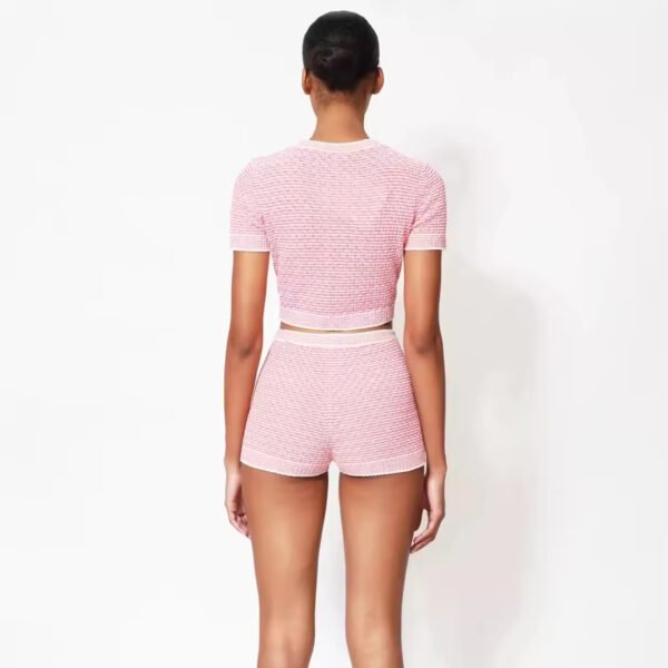Fashion Casual Summer Knitwear Knitted Suit - Image 3